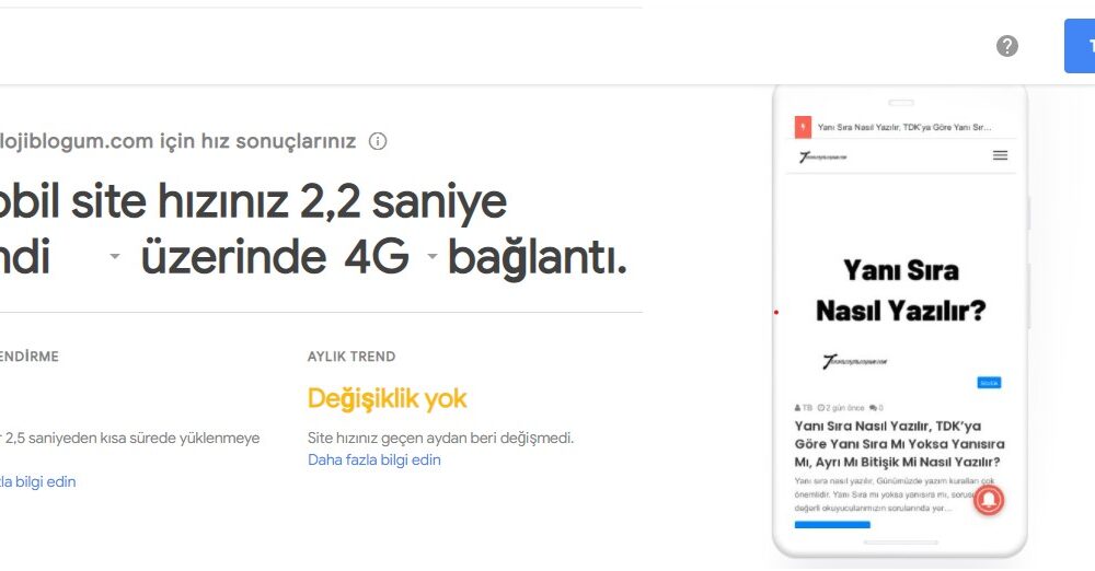 Mobil Site Hızı Testi Nasıl Yapılır